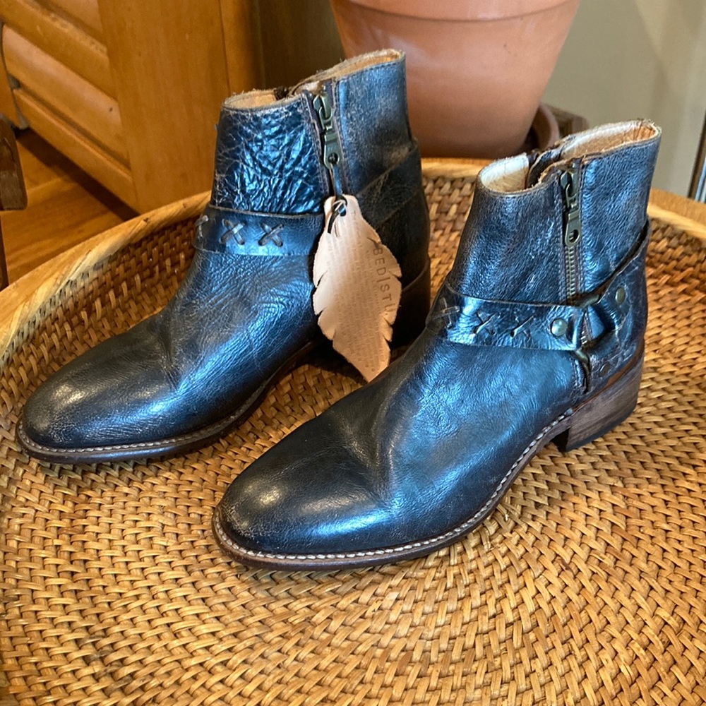 NWOT BED/STU Winslet Ankle Boots, Lux Black, sz 8 1/2